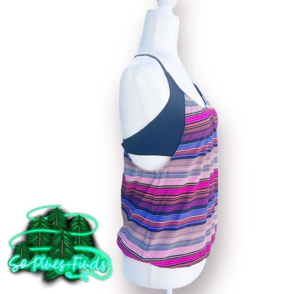 ATHLETA Stripe Tank Tankini Size 34 B 34 C - Picture 8 of 11